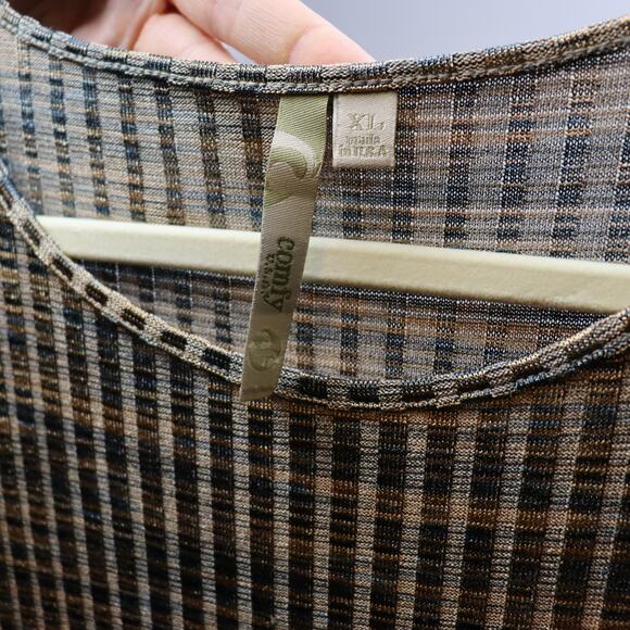 Sympli by Comfy USA Plaid Textured Midi Dress Size XL – Made in USA - Picture 3 of 3